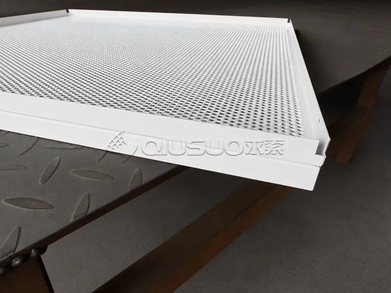 Details of the aluminum perforated sheet are shown here.