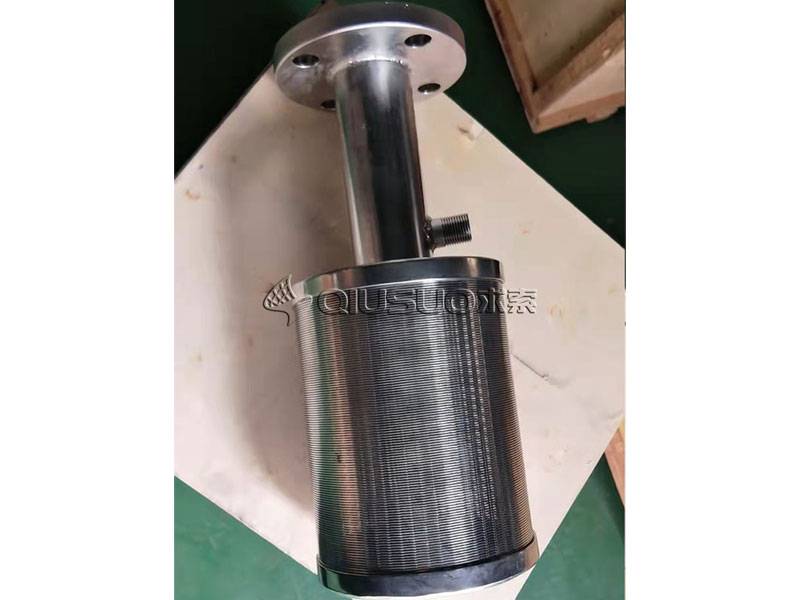 this is a Duplex 2507 small intake screen with 0.5mm 200mm long screen 150mm long DN50 Sch40 inlet pipe