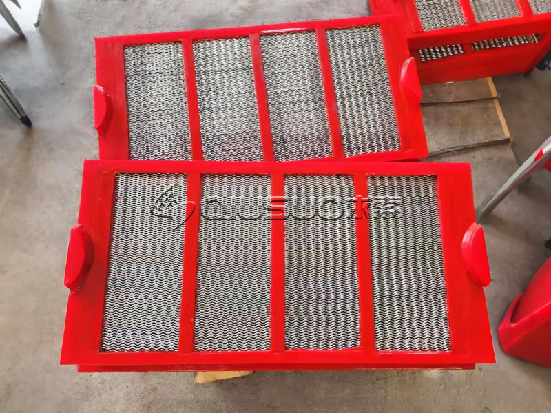 Finished polyurethane anti-clogging sieve plate display