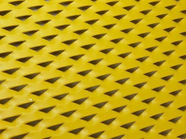 Yellow color powder coating decorative aluminum expanded mesh