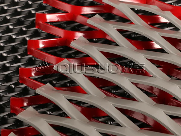 Decorative aluminum expanded mesh in three colors