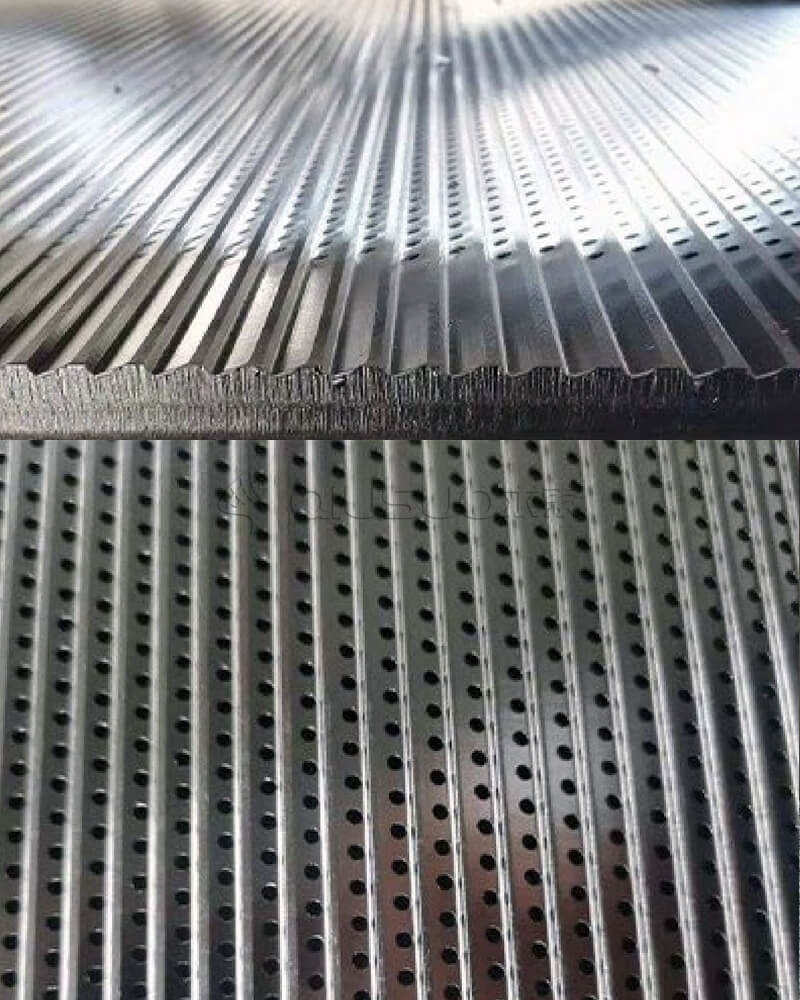 2pcs 800×4500mm drilled and milled perforated plates