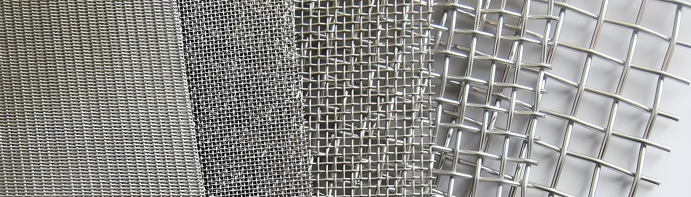Metal wire mesh products woven in 5 different weave methods