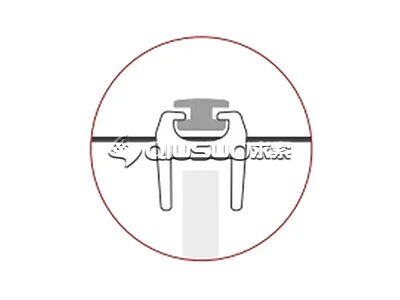 Schematic of piano wire screen with PU connection type