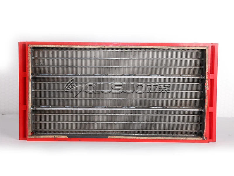 Rear view of finished polywedge screen panel