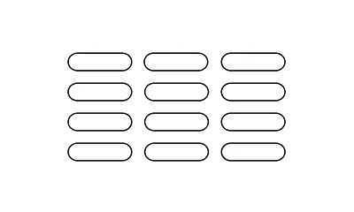 Rubber modular screen with round end slotted openings
