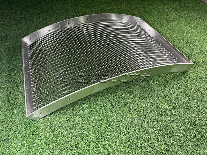 Rear view of finished sieve bend screen