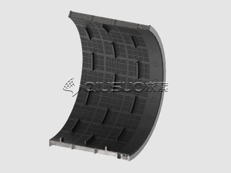 Rubber trommel screen mesh sample display