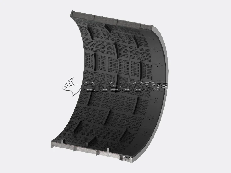 Rubber trommel screen mesh sample display