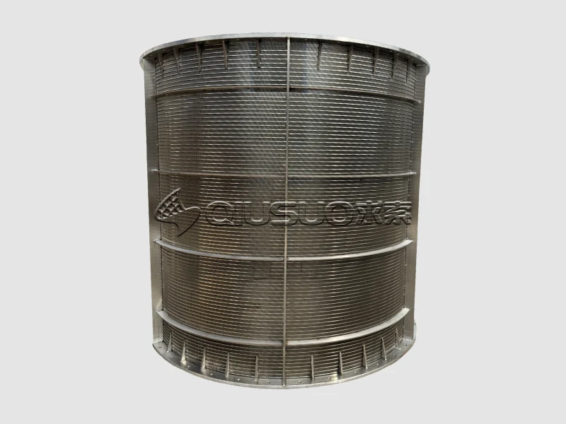 Wedge wire trommel screen mesh sample display