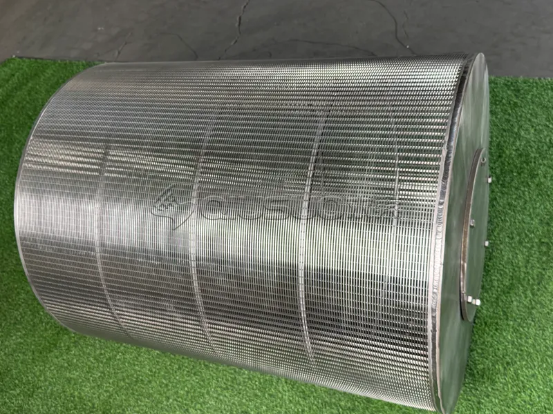 The appearance of the wedge wire intake screen product.
