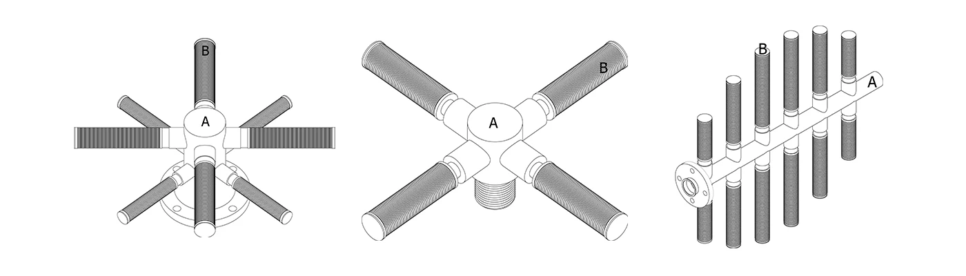 A drawing shows wedge wire lateral assemblies RFQ needed parameters.