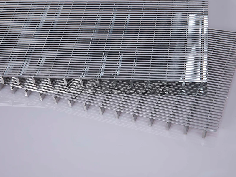 Wedge wire mining screen surface detail display
